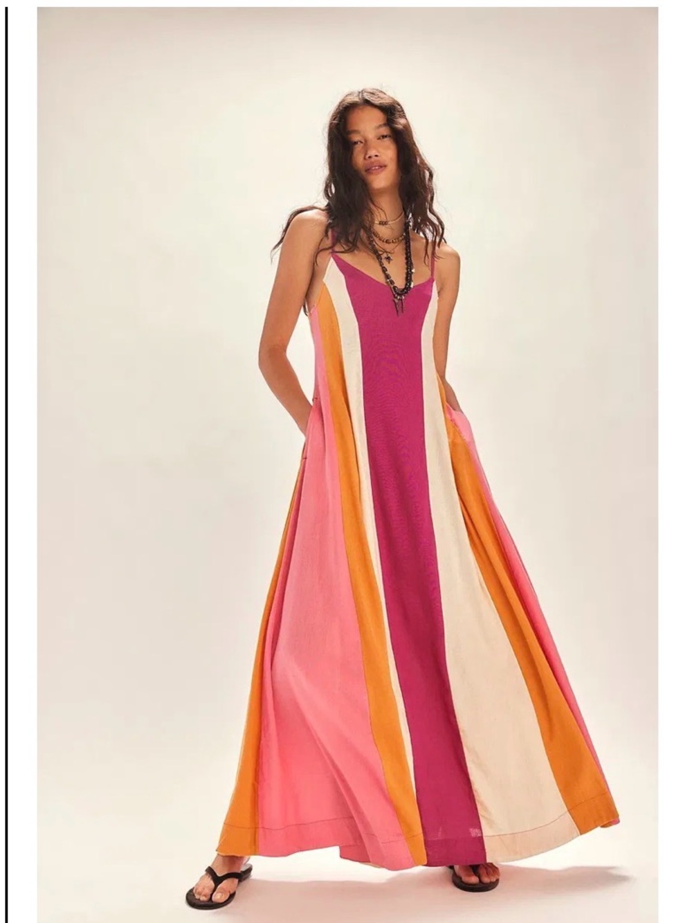 Free people color harmony maxi dress